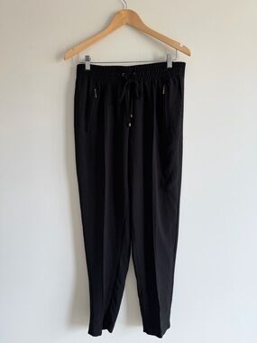 Soho Apparel Black Jogger Pants | Drawstring Waist | Zip Pocket | Size Medium